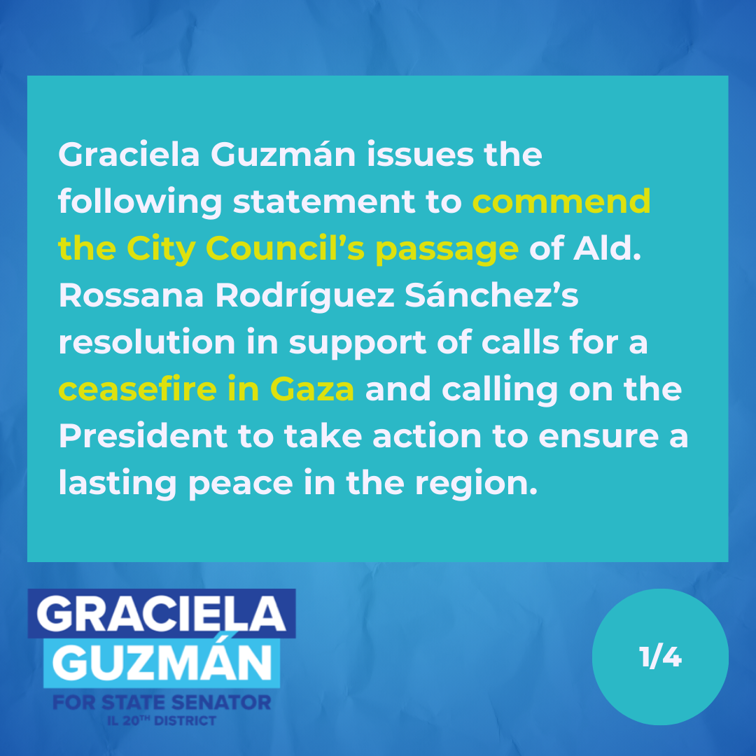 Commends city council on passing the Uniting for Peace resolution